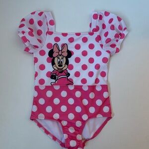 Girls DISNEY JR Minnie Mouse One Piece Bathing Suit 5T
